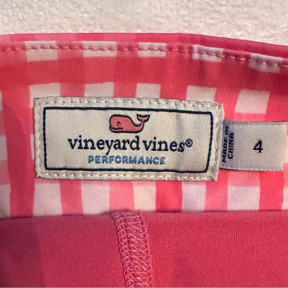 Vineyard Vines Performance Skort Womens 4 Golf Pink White Check athletic sporty - Picture 6 of 7